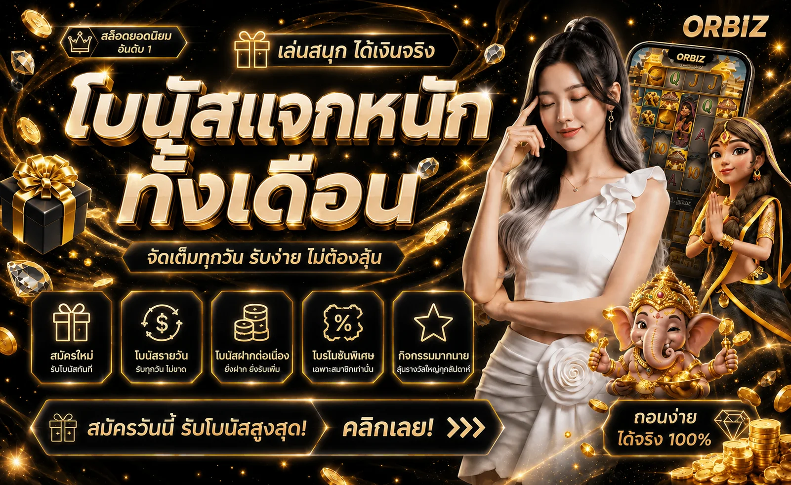 โบนัสและสิทธิพิเศษสำหรับสมาชิก ORBIZ